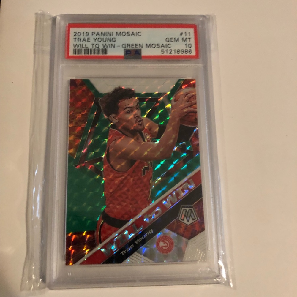 2019 Panini Mosaic Green Will to Win Trae Young